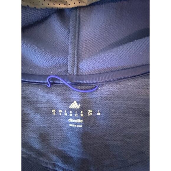 Adidas Climalite Full-Zip Hoodie Sweatshirt For Women Size S Blue - Picture 5 of 9